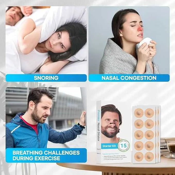 Magnetic Nasal Strips for Breathing - Anti Snoring Nose Clip